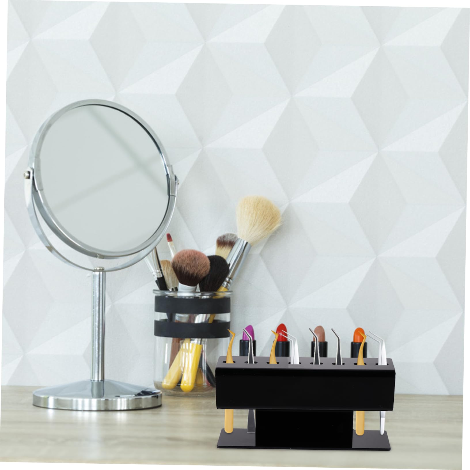 Acrylic Eyelash Tweezer Holder & Organizer - Professional Tweezers Storage Shelf & Display Stand for Salon, Makeup Artists & Beauty Professionals - Perfect for Salon Organization & Home Vanity Setup
