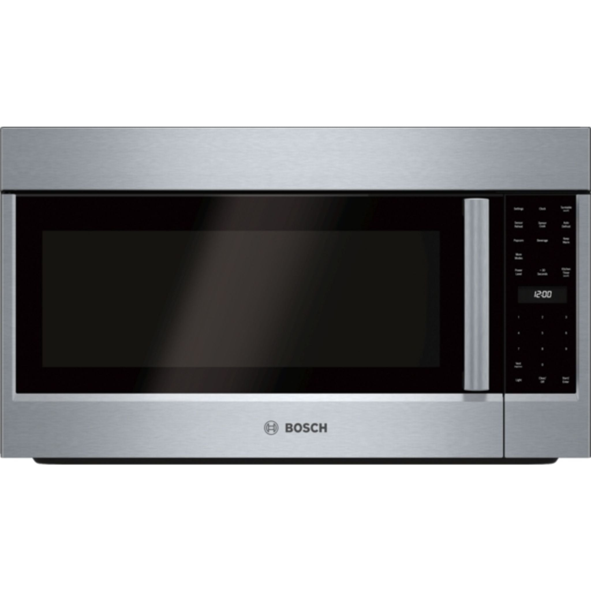 Bosch HMV5053C Stainless Steel Over the Range Microwave Oven - Powerful 1000W, 1.6 cu.ft Capacity for Family Kitchen Cooking & Reheating