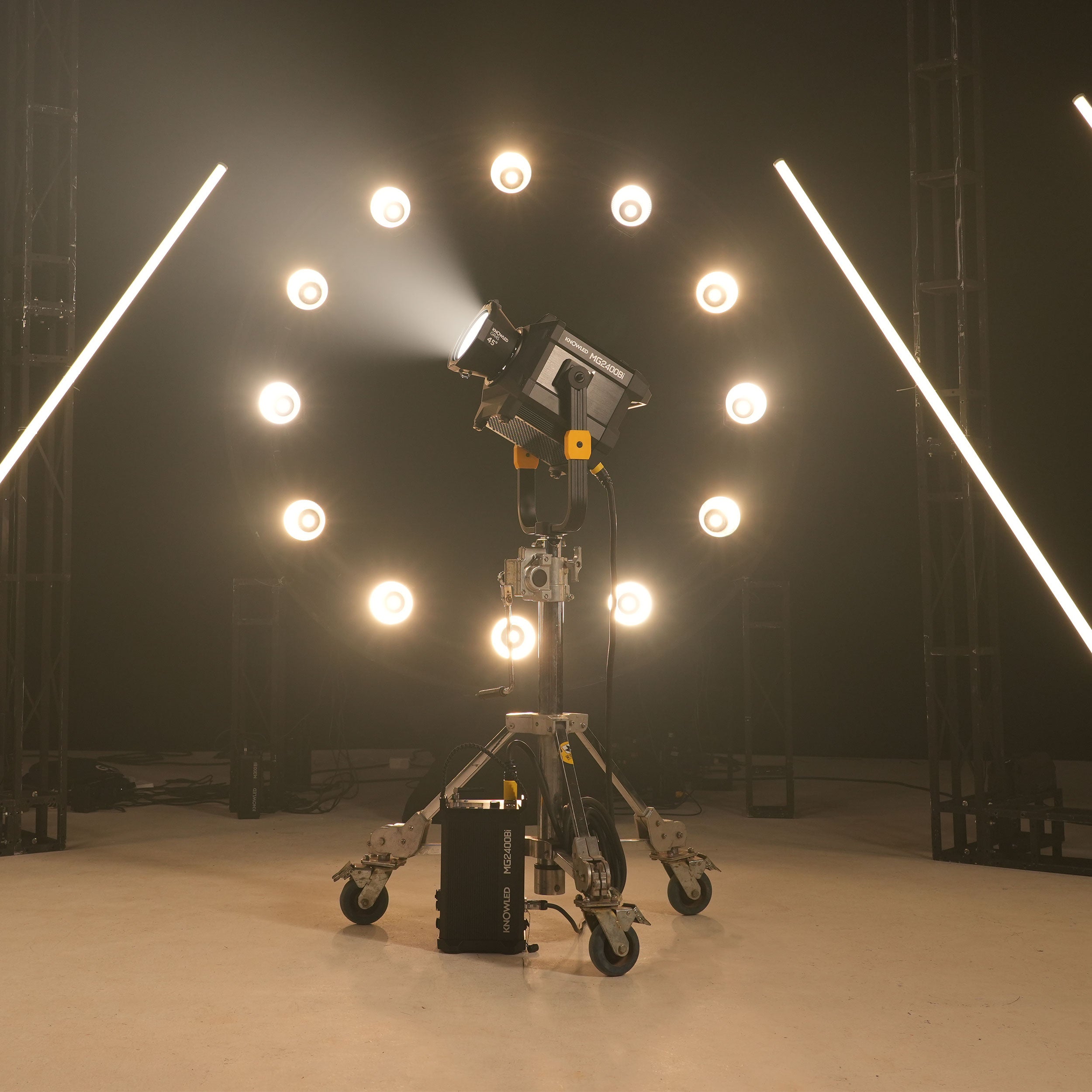 KNOWLED MG2400Bi K2 Bi-Color COB LED Studio Light Kit with Flight Case - Perfect for Cine Broadcasting, Photography, and Video Production