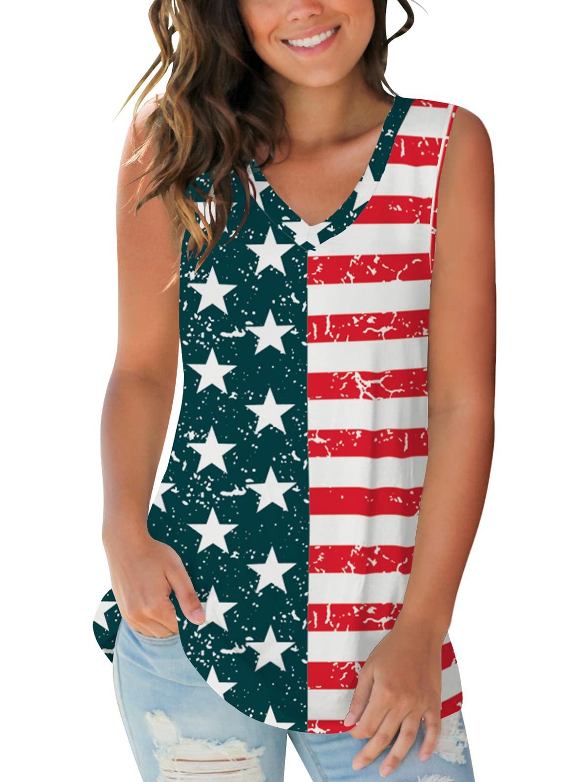 Trendy Women's V-Neck Sleeveless Tank Tops - Summer Casual Tee Shirts for Women | Perfect for Beach, Gym & Everyday Wear