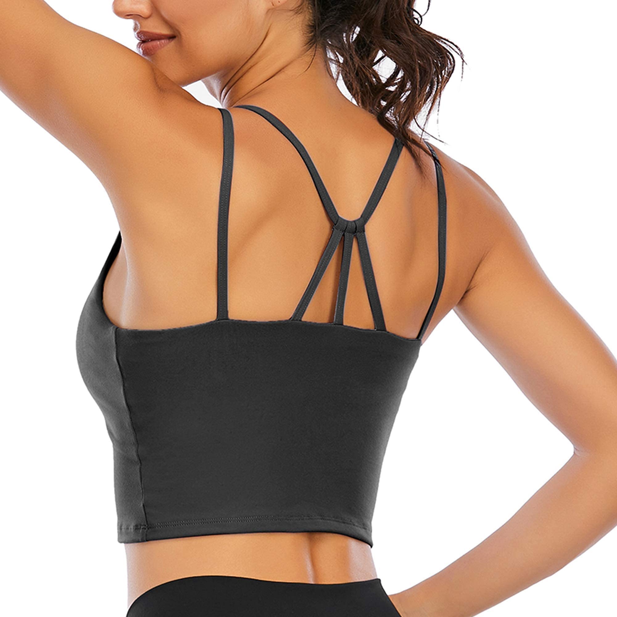 Women's Longline Padded Sports Bra - High Support Yoga Crop Top for Workout & Fitness | Perfect for Running, Gym, Yoga & Activewear