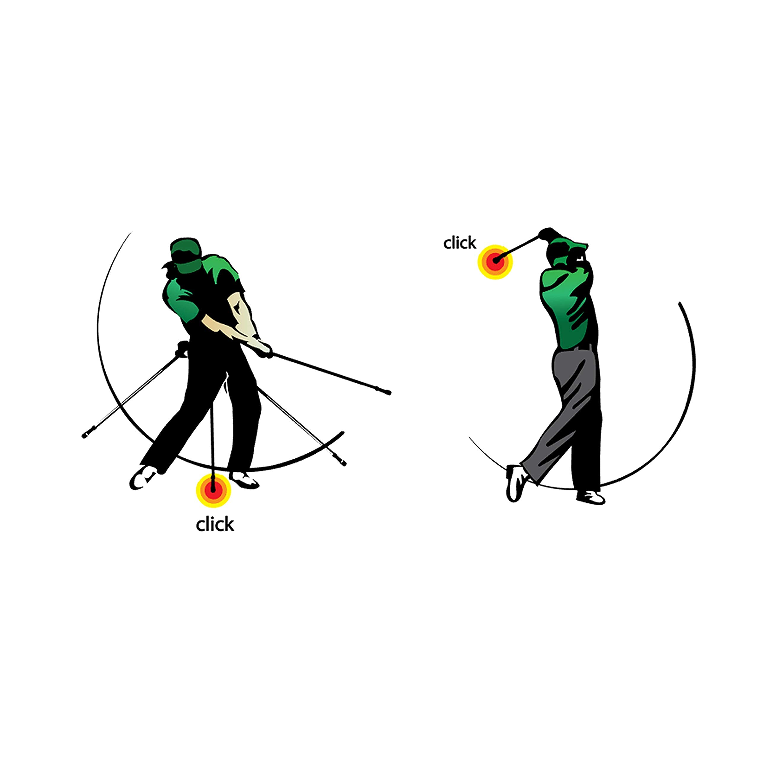 Golf Swing Trainer - Patented for Distance, Rhythm, Tempo & Accuracy | Perfect for Warmup & Practice | Improve Your Golf Game at Home or Driving Range