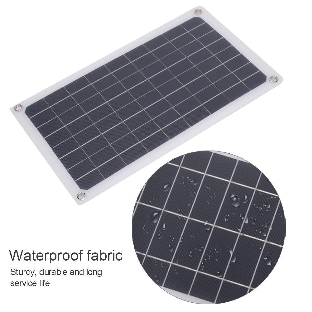 20W Monocrystalline Solar Panel Charger with Dual USB & DC Output - Portable 12V Battery Charger for Camping, Hiking, RV & Outdoor Power Supply