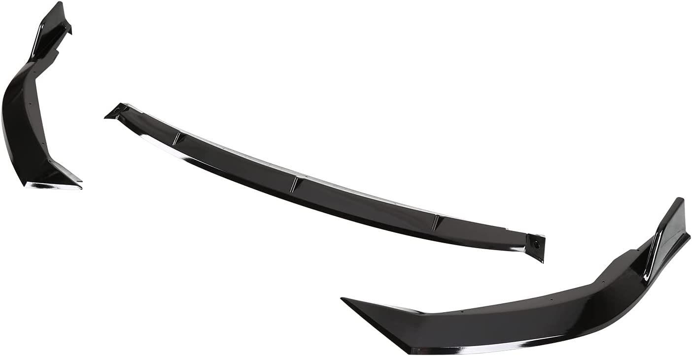 2019-2020 Toyota Corolla Sedan Front Lip Spoiler - 3 Piece Set (Fits All Sedan Models, Not for Hatchback) - Enhance Style & Aerodynamics for Street & Show Cars