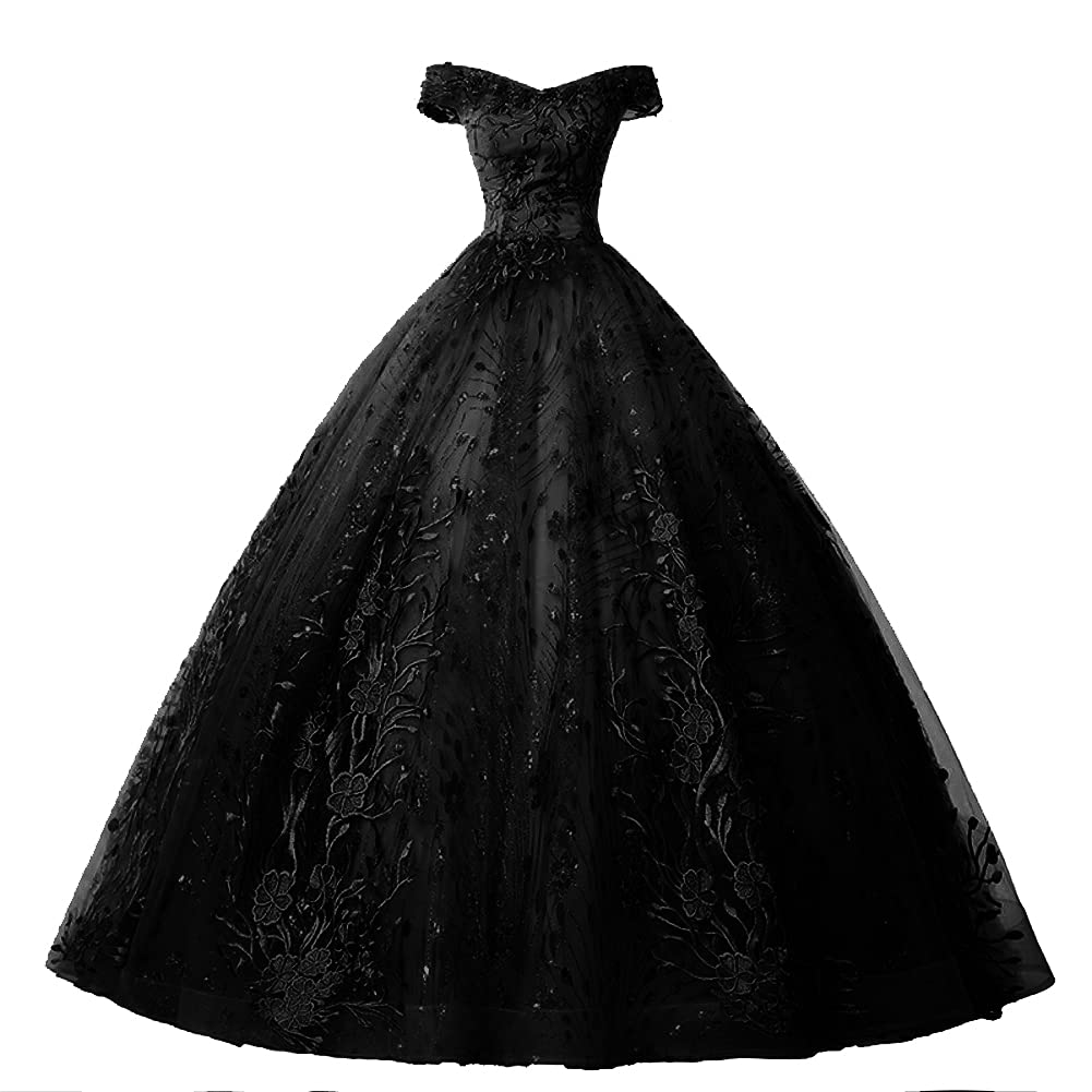 Elegant Quinceanera Dresses for Sweet 16 - Lace Off-Shoulder Ball Gown Prom Dress with Tulle Skirt | Perfect for Quinceañera Celebrations, Prom Nights, and Formal Dances