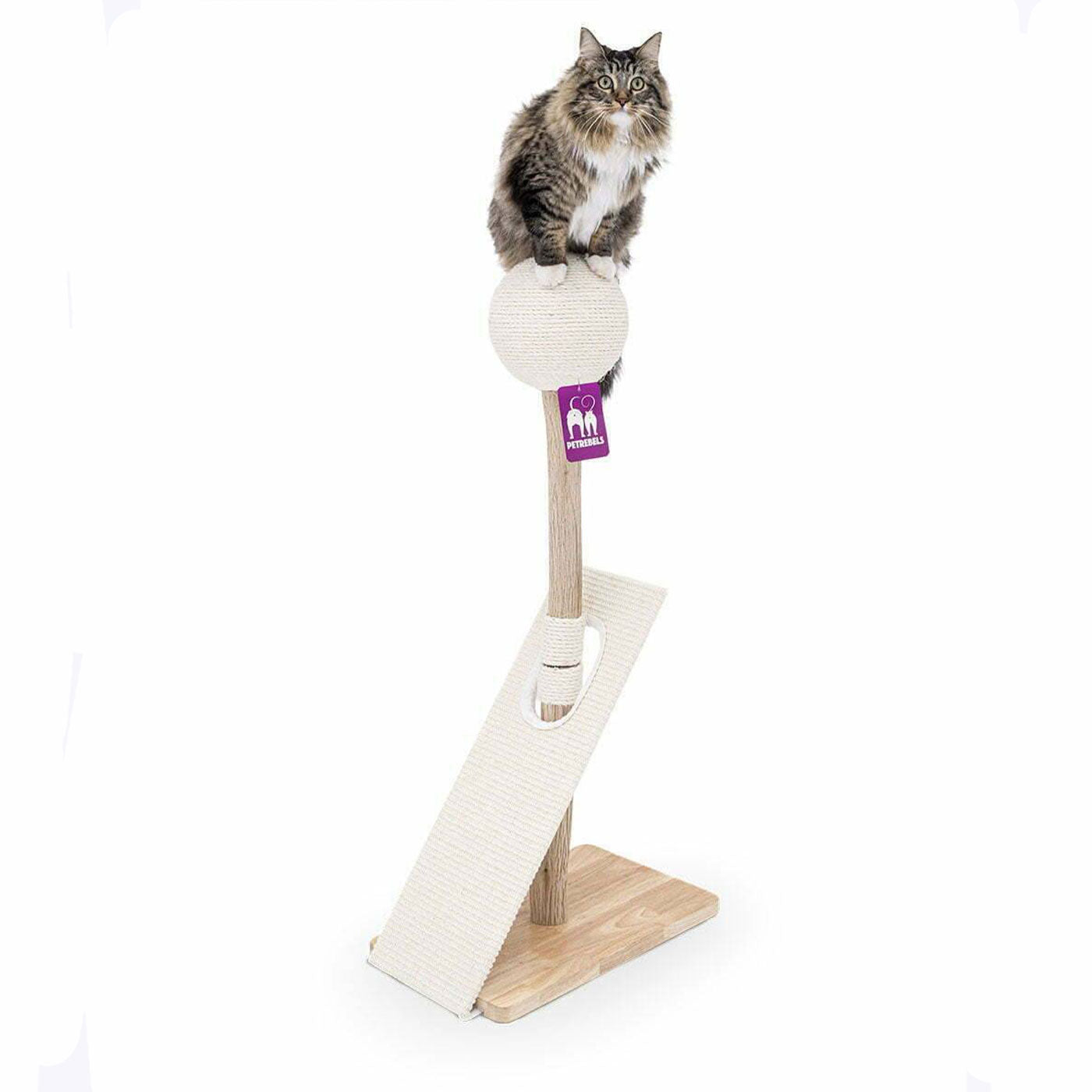 Little Rebels Palmdale 102cm Cat Tree with Scratching Posts & Perches - Multi-Level Playhouse for Indoor Cats - Perfect for Small Spaces & Apartments