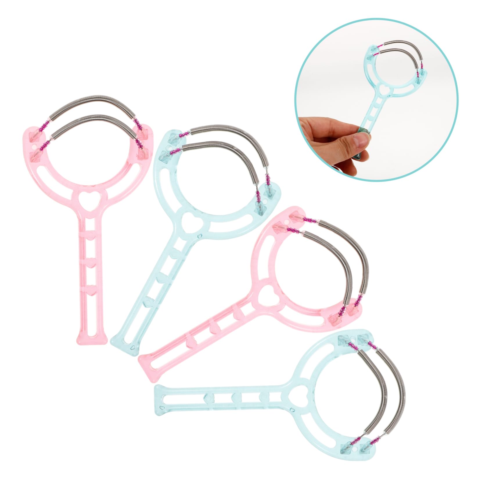 CANIGHT 8-Piece Facial Hair Remover Roller for Women - Spring Hair Removal Device for Face & Upper Lip - Gentle & Painless Makeup Tool for Smooth Skin - Perfect for Home Use & Travel Beauty Routine