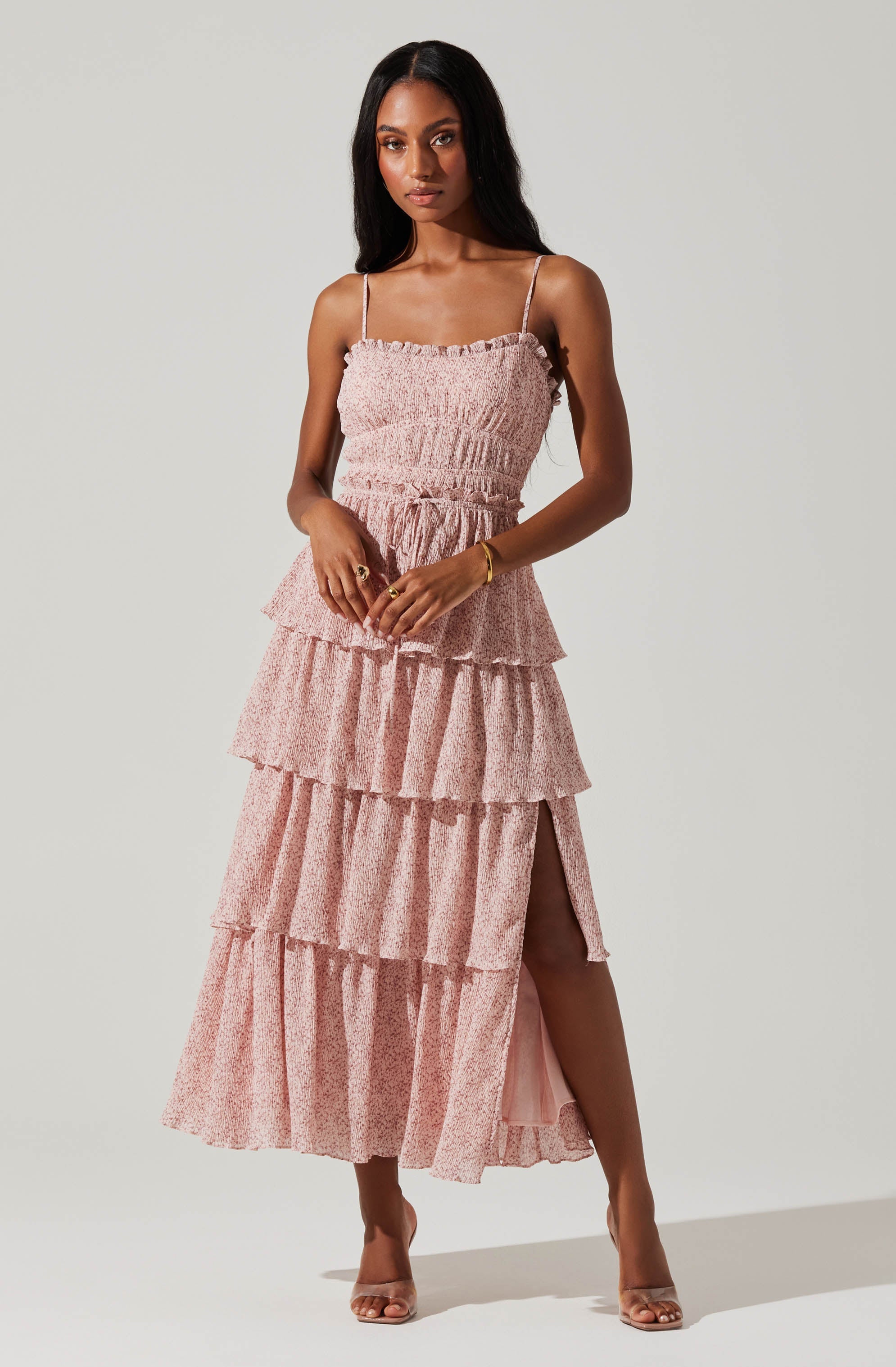 Harriet Tiered Maxi Dress for Women - Flowy Boho Summer Dress with Pockets - Perfect for Beach Vacations, Weddings & Casual Outings