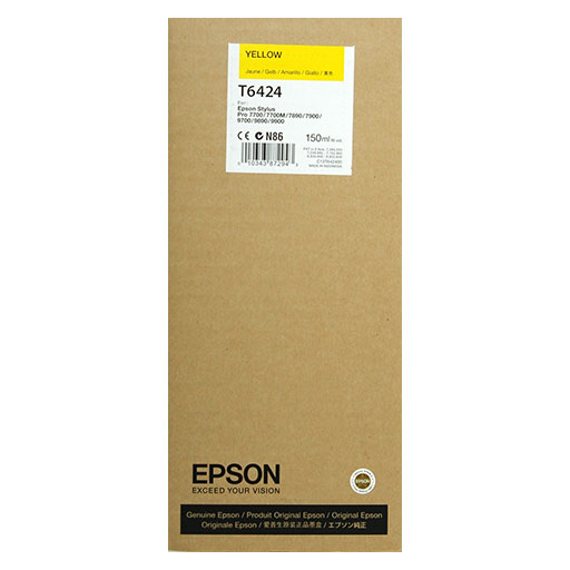Epson T642400 Ultrachrome HDR Yellow Ink Cartridge - 150ml High-Quality Printer Ink for Professional Photo Printing, Graphic Design & Art Projects