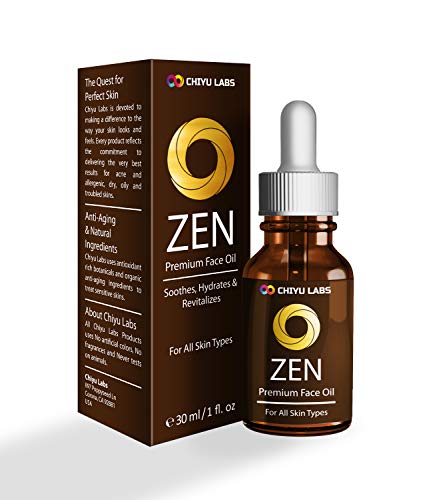 ZEN Premium Facial Oil for Glowing Skin - Organic Anti-Aging Face Oil with Vitamin E - Hydrating & Nourishing for Day & Night Skincare Routine