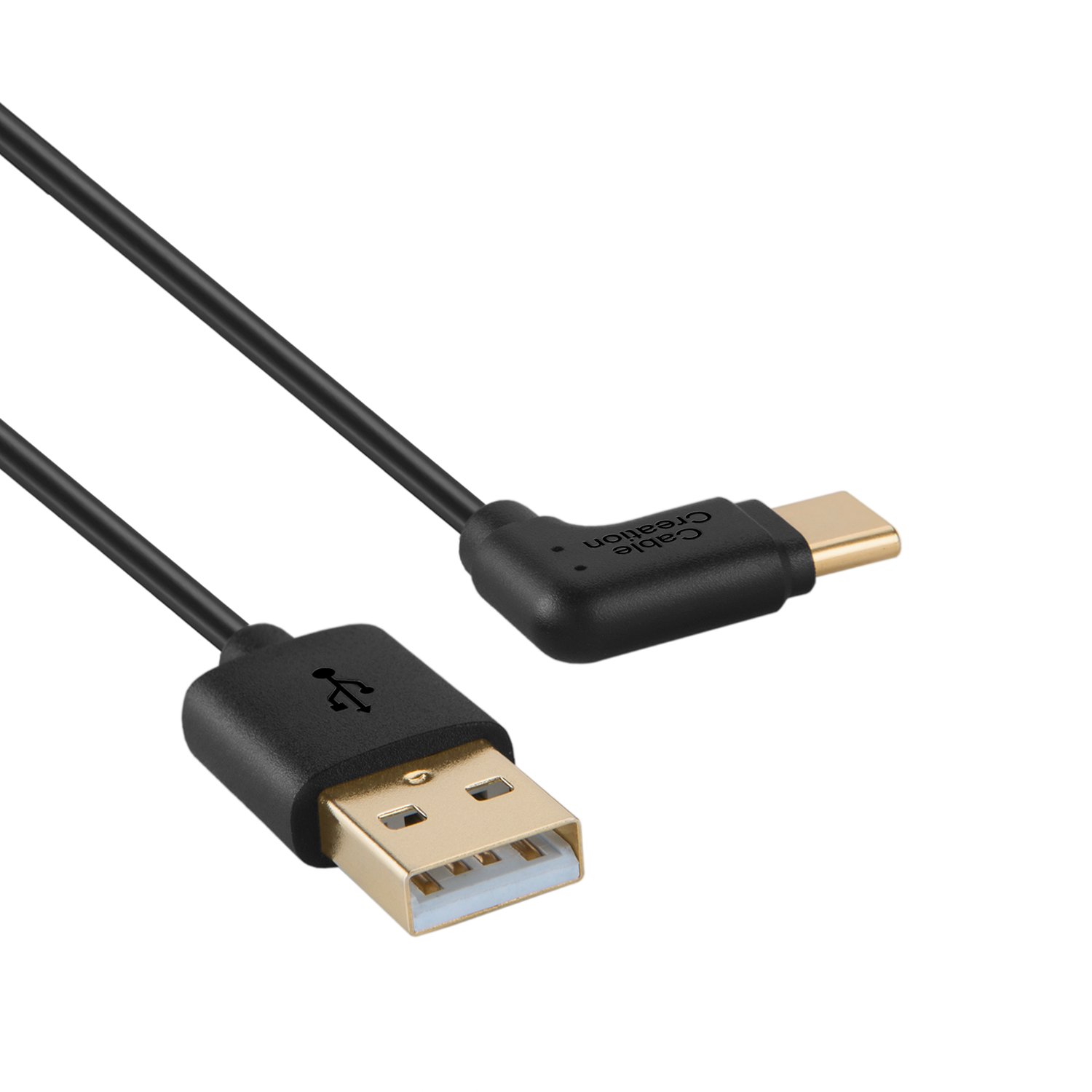 CableCreation 6FT USB A to USB C 90 Degree Angle Cable, 3A Fast Charging, Compatible with iPhone 15 Pro, Samsung Galaxy S23/S22 Ultra, Google Pixel XL 2, LG G6 V20 - Perfect for CarPlay, Home & Office Charging (1.8M)