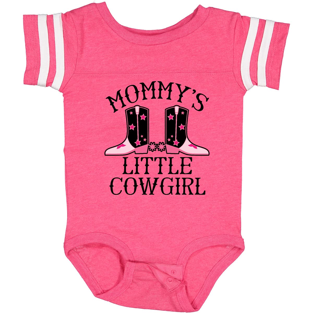 Inktastic Mommy Little Cowgirl Baby Clothes - Adorable Infant Bodysuit for Girls | Perfect for Western Theme Parties, Rodeo Events & Cowgirl Photoshoots