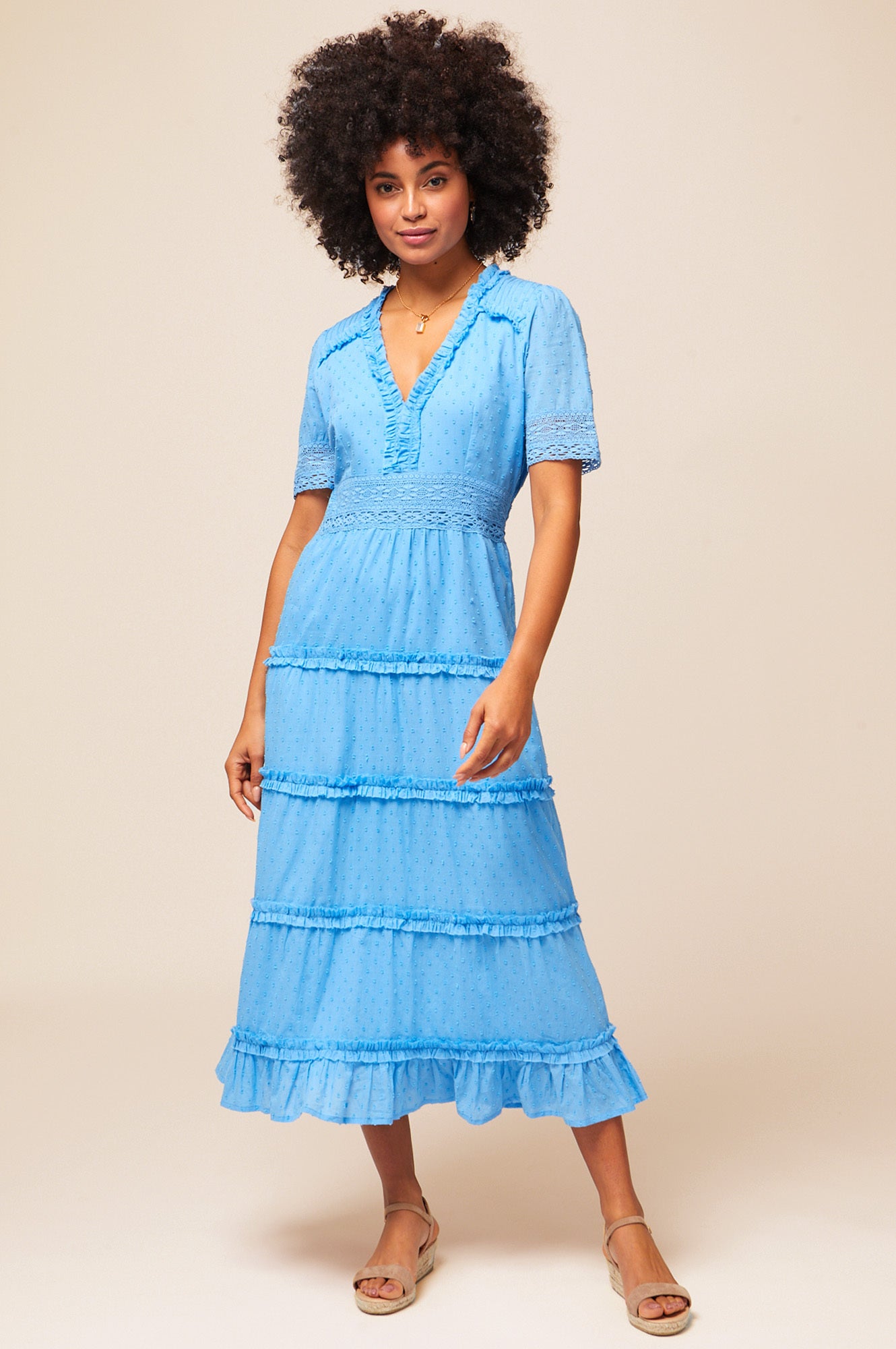 Elegant Viola Dress in Marina Blue - Perfect for Weddings, Parties & Special Occasions