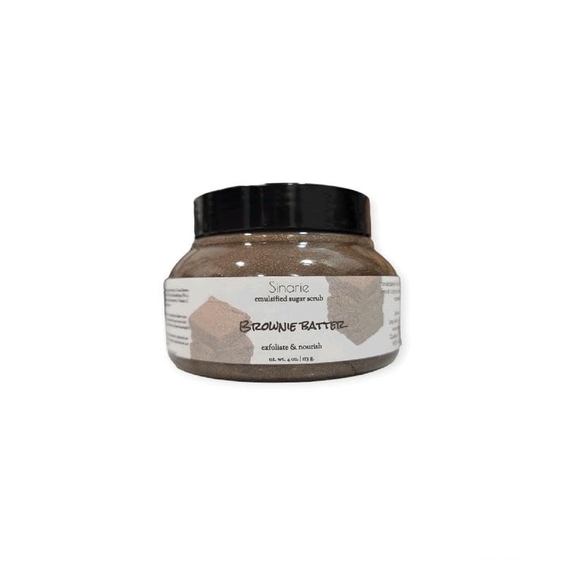 Brownie Batter Emulsified Body Scrub - 8 oz Moisturizing Exfoliator for Dry Skin, Sugar Scrub for Women & Men - Perfect for Spa Day, Self Care & Gift Giving