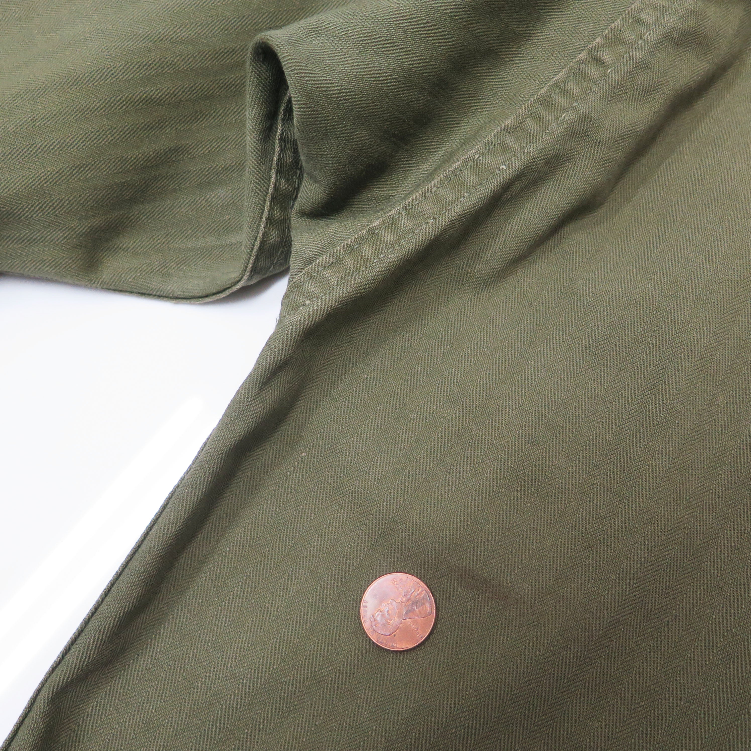 Vintage US Army HBT Utility Shirt - 1950s Early Vietnam War Era Military Surplus - Perfect for Reenactments, Collecting & Outdoor Adventures