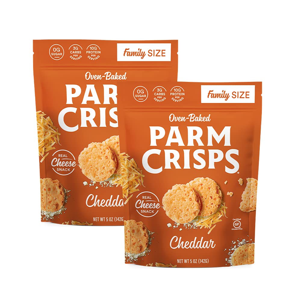 Parmcrisps – Low Carb Keto Cheddar Cheese Crisps Snacks | Gluten-Free, High Protein, Crunchy | Perfect for Keto Diet, Weight Loss & On-the-Go Healthy Snacking