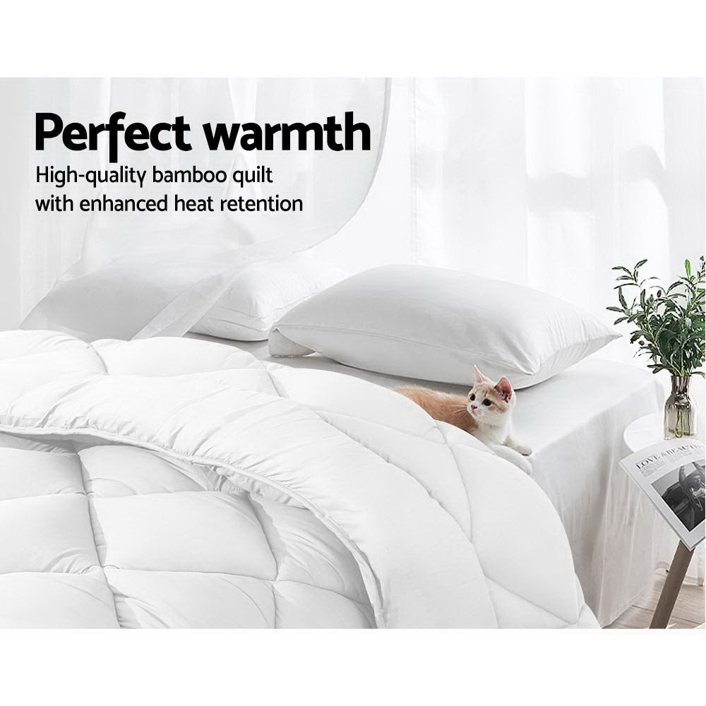 Premium 400GSM Microfiber Quilt - Super King Size Bedding Set | Ultra Soft & Breathable Duvet Insert for All Seasons | Perfect for Master Bedroom, Guest Room & Luxury Hotels