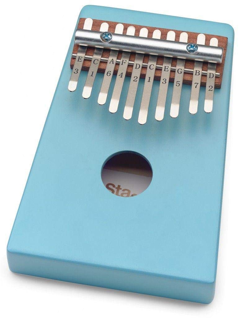 Stagg Percussion Effect Kalimba - Blue (KALI-KID10-BL) | Professional Thumb Piano for Music Lovers & Beginners | Perfect for Relaxation, Meditation & Music Therapy