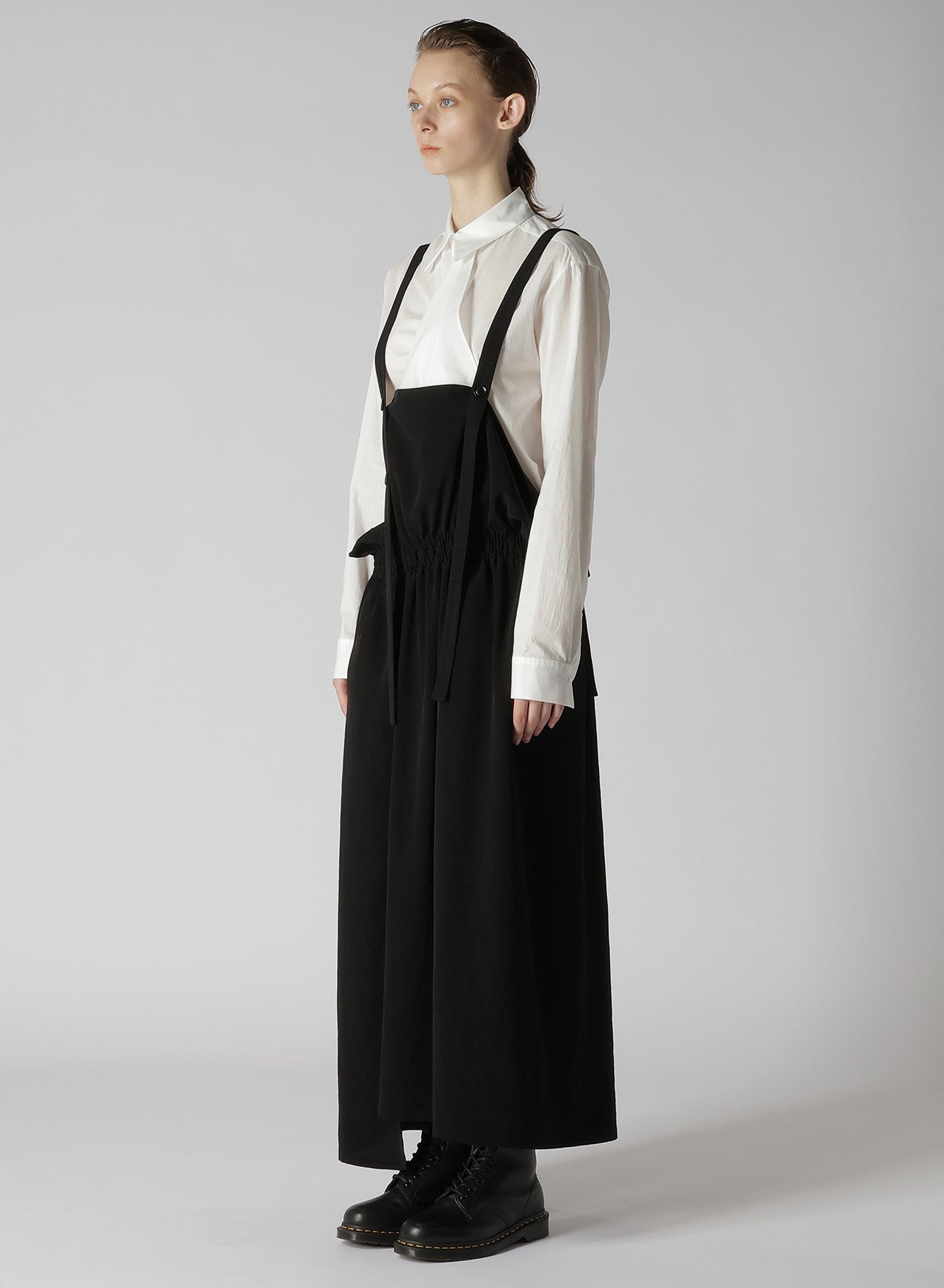Elegant Crepe de Chine Gathered Jumper Dress for Women - Perfect for Casual Outings, Office Wear & Special Occasions