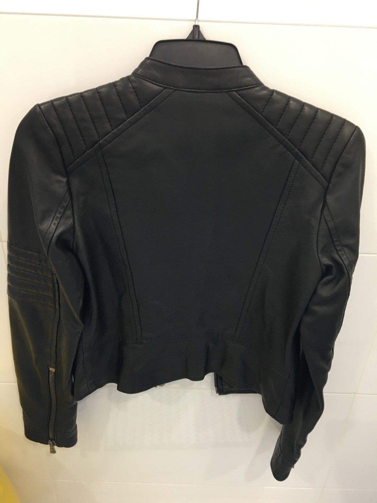 Women's Real Leather Motorcycle Jacket - Stylish Quilted Bomber Biker Jacket for Women (Black) | Perfect for Riding, Casual Outfits & Night Out