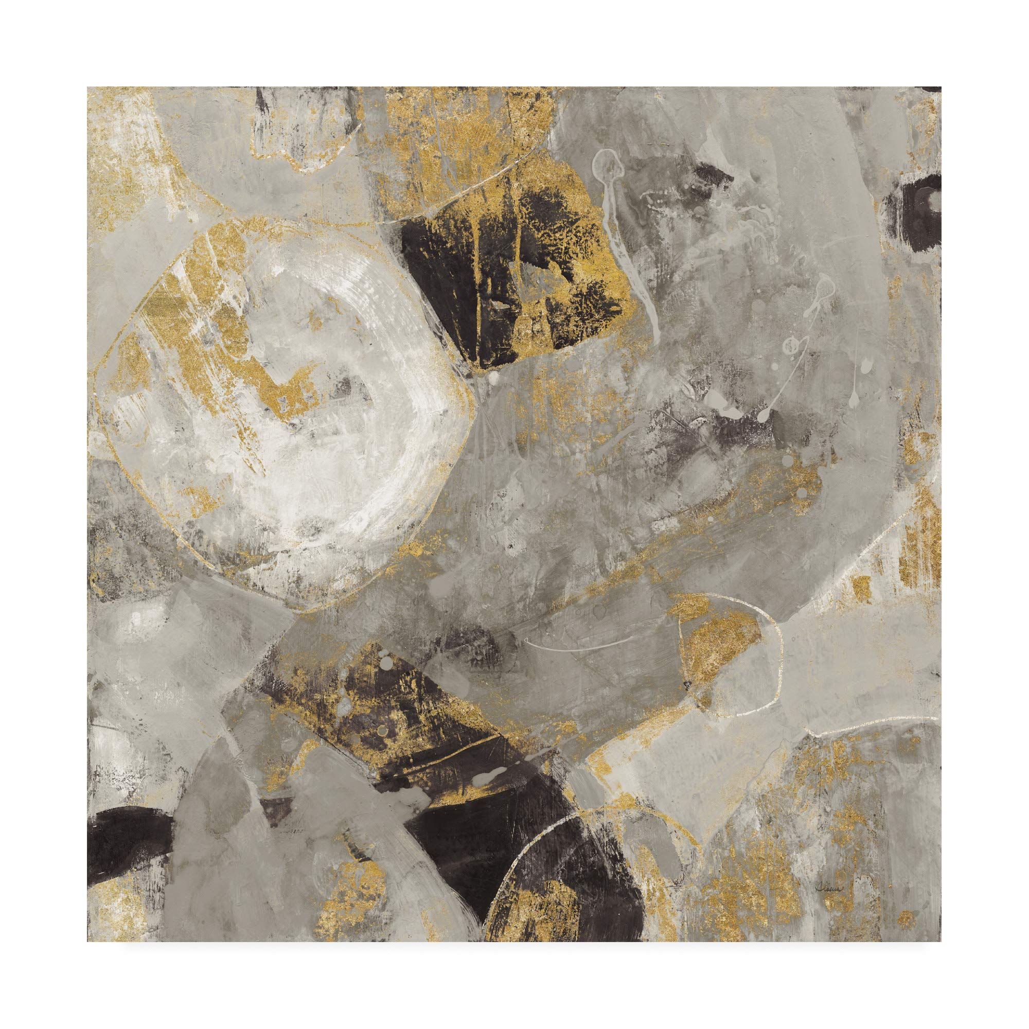 Albena Hristova Painted Desert Neutral Fine Art Print - 18x18 Inches - Modern Abstract Wall Decor for Living Room, Bedroom & Office