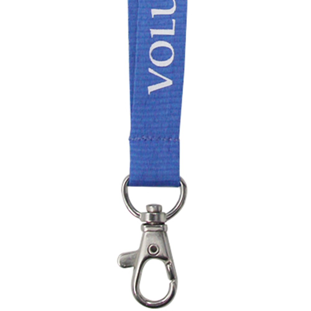 PinMart Blue Volunteer Lanyard - Durable & Adjustable ID Badge Holder for Events, Conferences & Work - Perfect for Schools, Hospitals & Security Staff