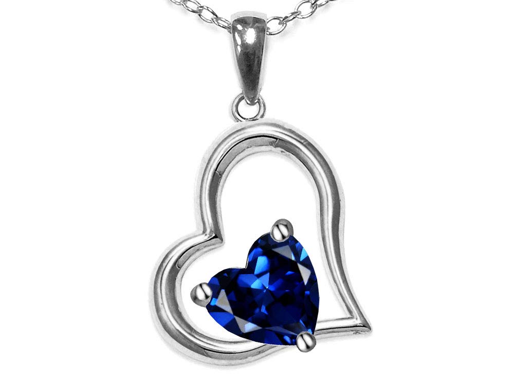 14K White Gold Heart Shape 7mm Open Floating Heart Pendant Necklace - Perfect for Valentine's Day Gifts, Anniversary Presents & Romantic Occasions