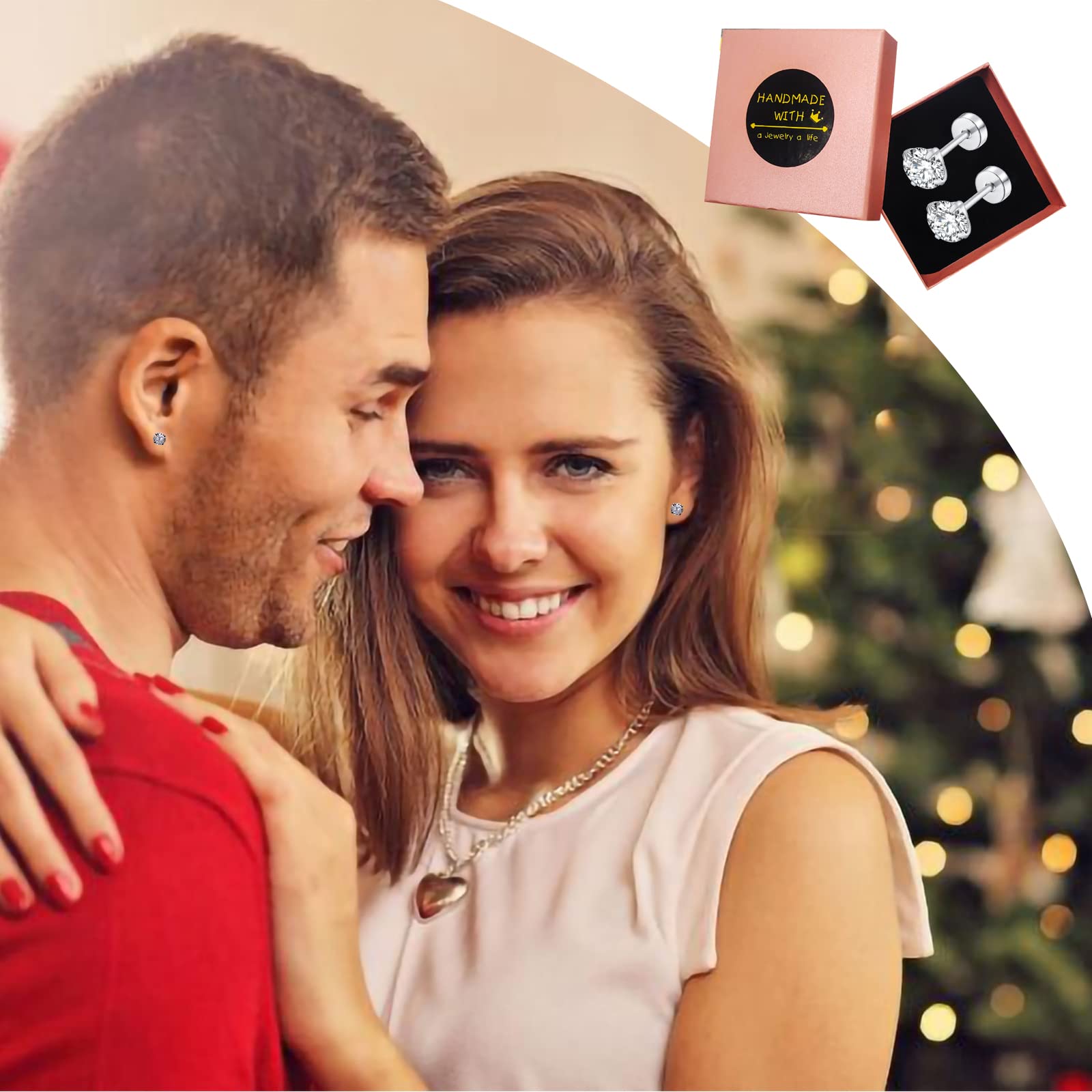 5 Pack Tiny Cartilage Stud Earrings for Women & Men - 3-8mm Flat Back CZ Screw Back Hypoallergenic Helix Piercing Jewelry in Gold | Perfect for Daily Wear, Gifts & Professional Settings