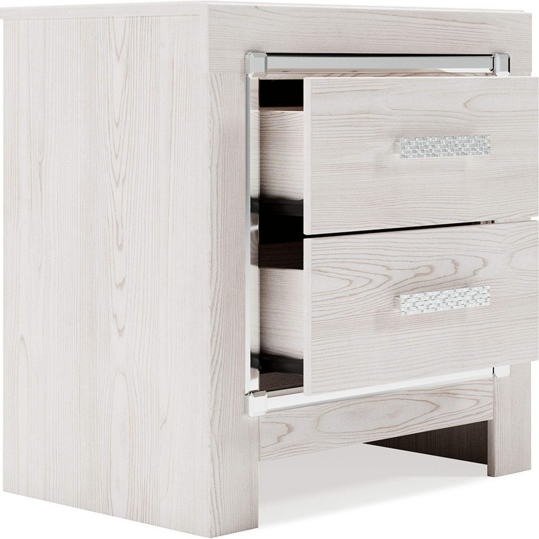 Altyra White Nightstand - Modern Bedside Table with Drawer for Bedroom, Living Room & Guest Room - Stylish & Functional Home Decor