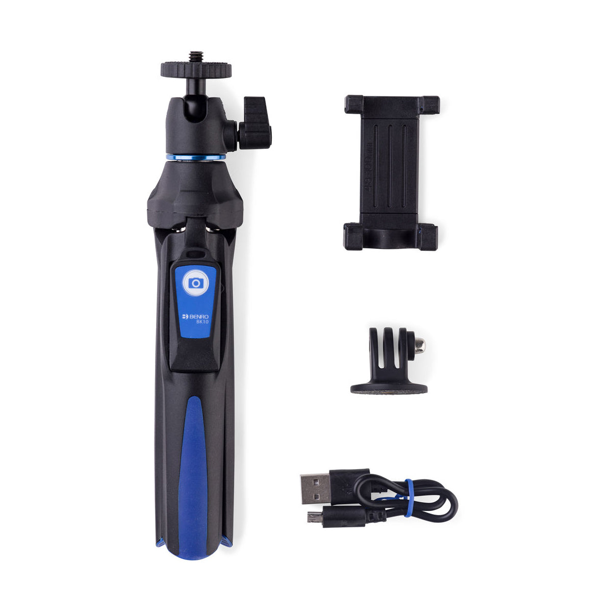 Benro BK10 Compact Aluminum Tripod & Selfie Stick with Phone Mount - Perfect for Travel, Vlogging, and Outdoor Photography