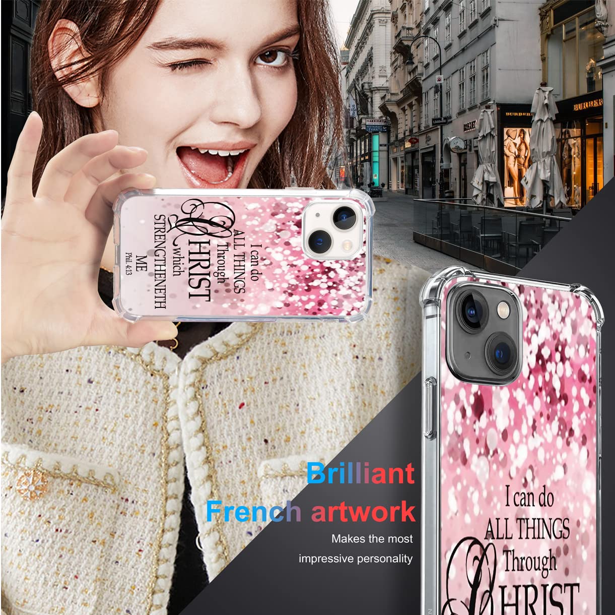 Christian Bible Verse Case for iPhone 13 Mini - Heavy Duty Protection for Daily Faith Inspiration