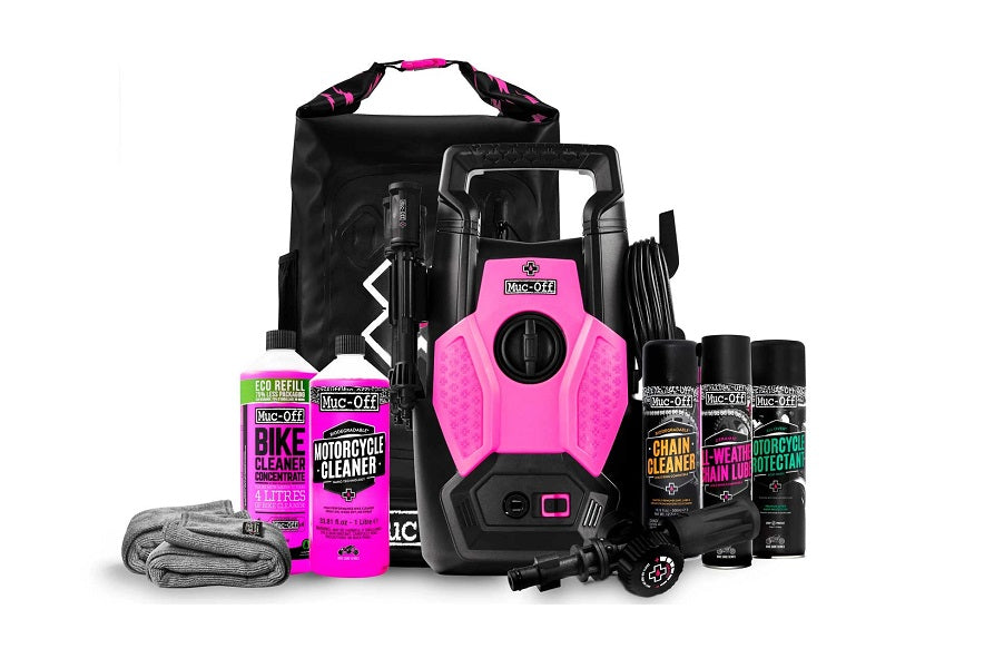 Muc Off Motorcycle Pressure Washer Kit - High-Pressure Bike Cleaner with Foam Cannon & Accessories - Perfect for Motorcycle, Dirt Bike, and ATV Washing at Home or Garage