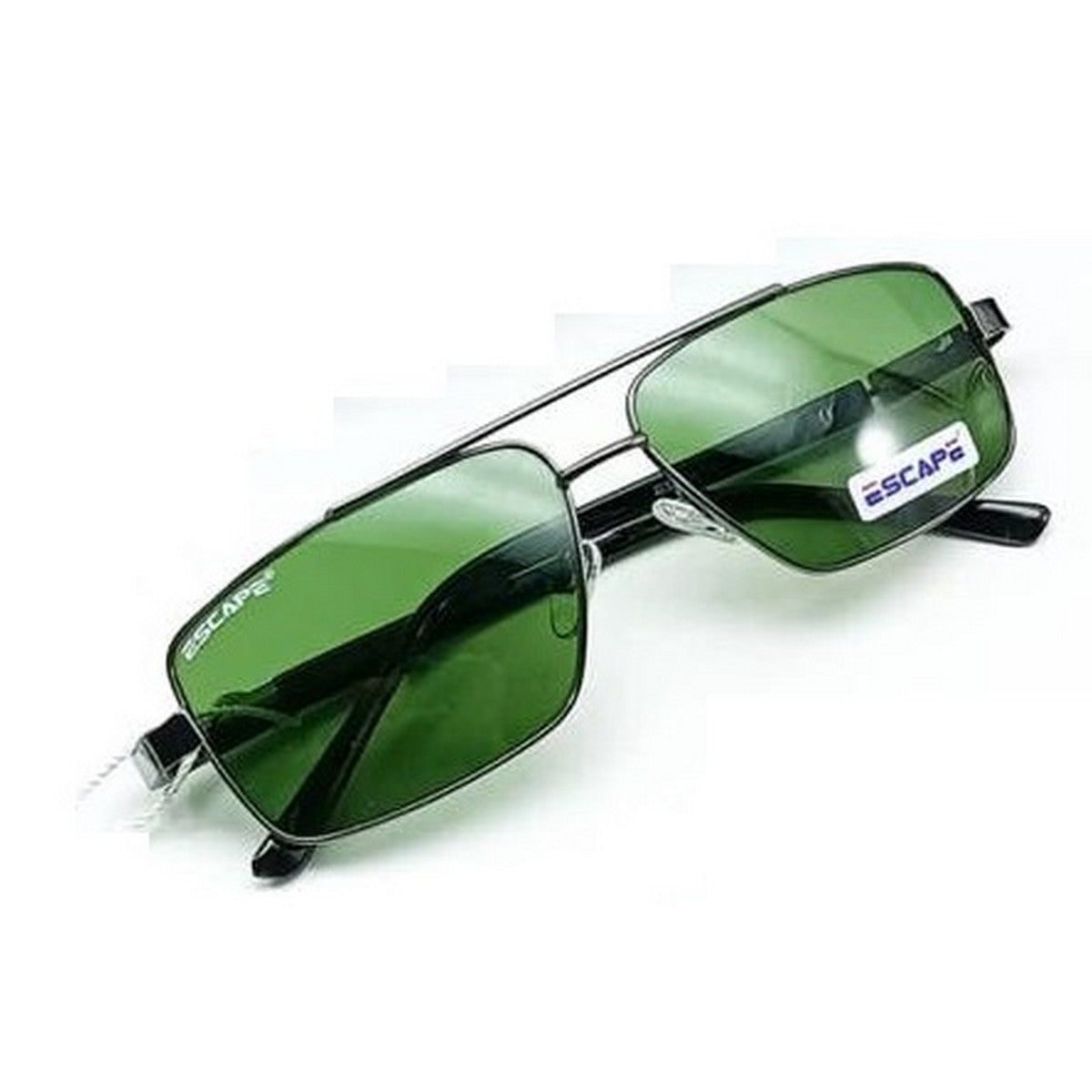 Stylish Rectangle Grey Frame Sunglasses with UV Protection Green Lenses - Perfect for Outdoor Activities, Driving, and Fashion Accessories