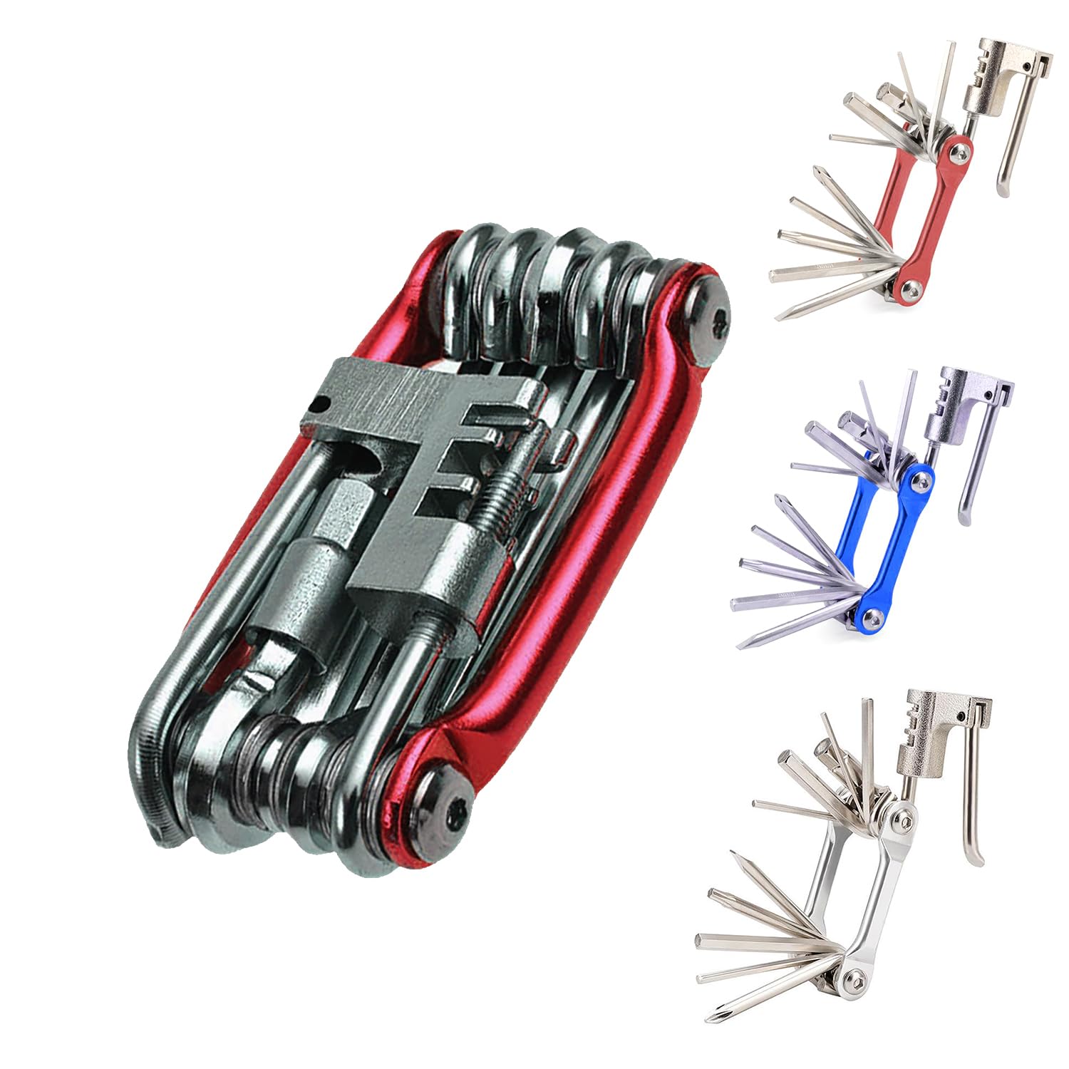 Professional Bike Multi Tool Kit - 18-in-1 Bicycle Repair Tool Set with Case | MTB Accessories for Cycling Maintenance | Perfect for Road & Mountain Bikes, Commuting & Emergency Repairs (Red)