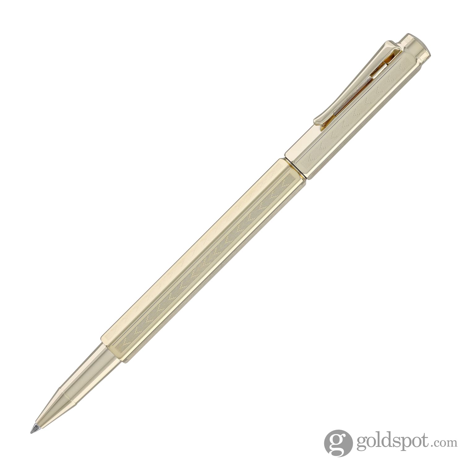 Luxury Caran d'Ache Ecridor Gold Plated Chevron Rollerball Pen - Premium Writing Instrument for Business, Gifts & Signature Signing