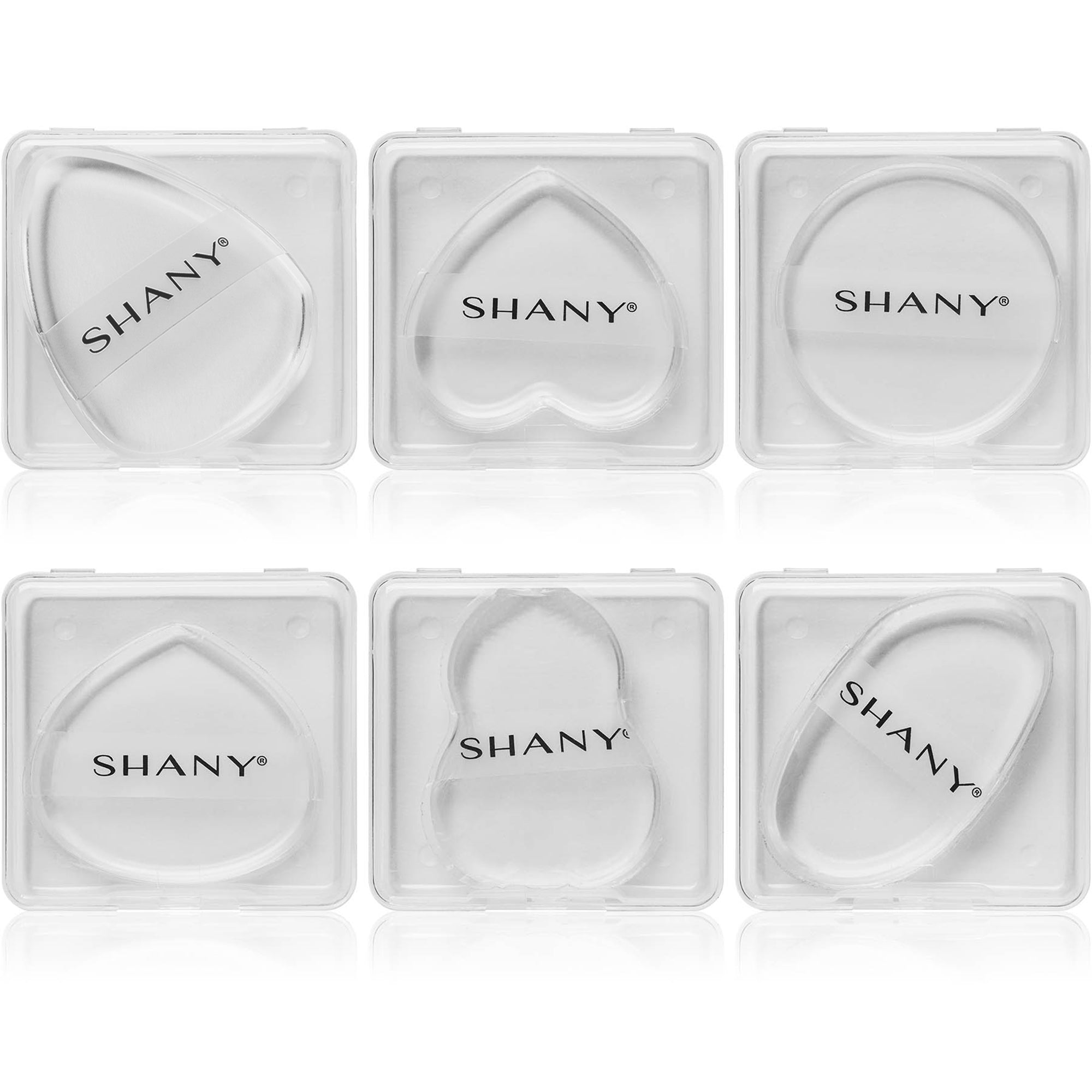 Stay Jelly Silicone Makeup Sponge (6-Pack) - Reusable, Blendable Foundation & Concealer Sponge for Flawless Makeup Application - Perfect for Liquid, Cream & Powder Cosmetics