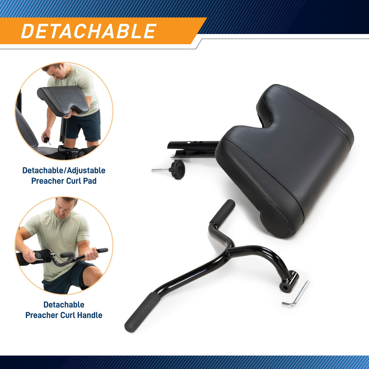 Marcy MD 7836 Olympic Weight Bench with Squat Bar Catch - 2-Piece Home Gym Equipment for Strength Training & Powerlifting Workouts