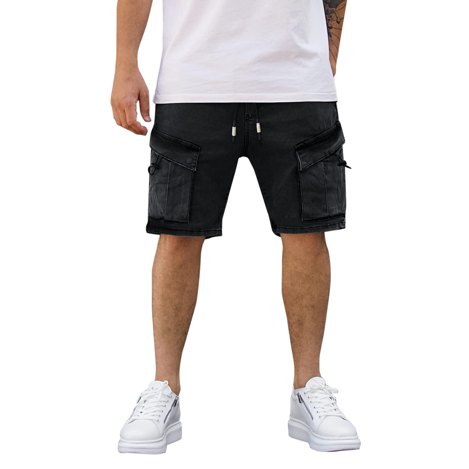 Men's Skinny Jeans Shorts - Summer Casual Denim Pants for Gym & Outfits