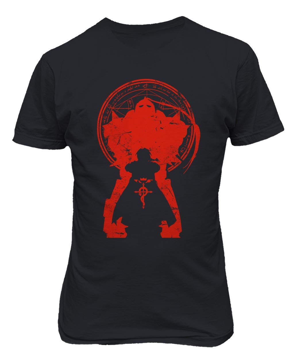 RIVEBELLA Fullmetal Alchemist Anime Graphic T-Shirt for Men - Cool Manga Novelty Tee with Transmutation Circle Design | Perfect for Cosplay, Conventions & Anime Fans