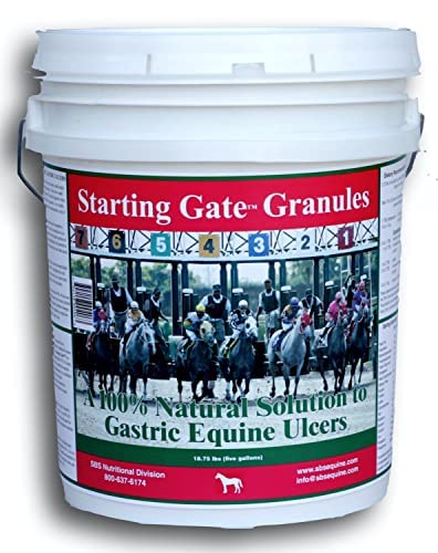 Equine Gastric Ulcer Prevention & Calming Supplement for Horses - Starting Gate Granules (5-Gallon Pail | 15-Week Supply) | Supports Digestive Health & Reduces Stress During Training, Travel & Competition