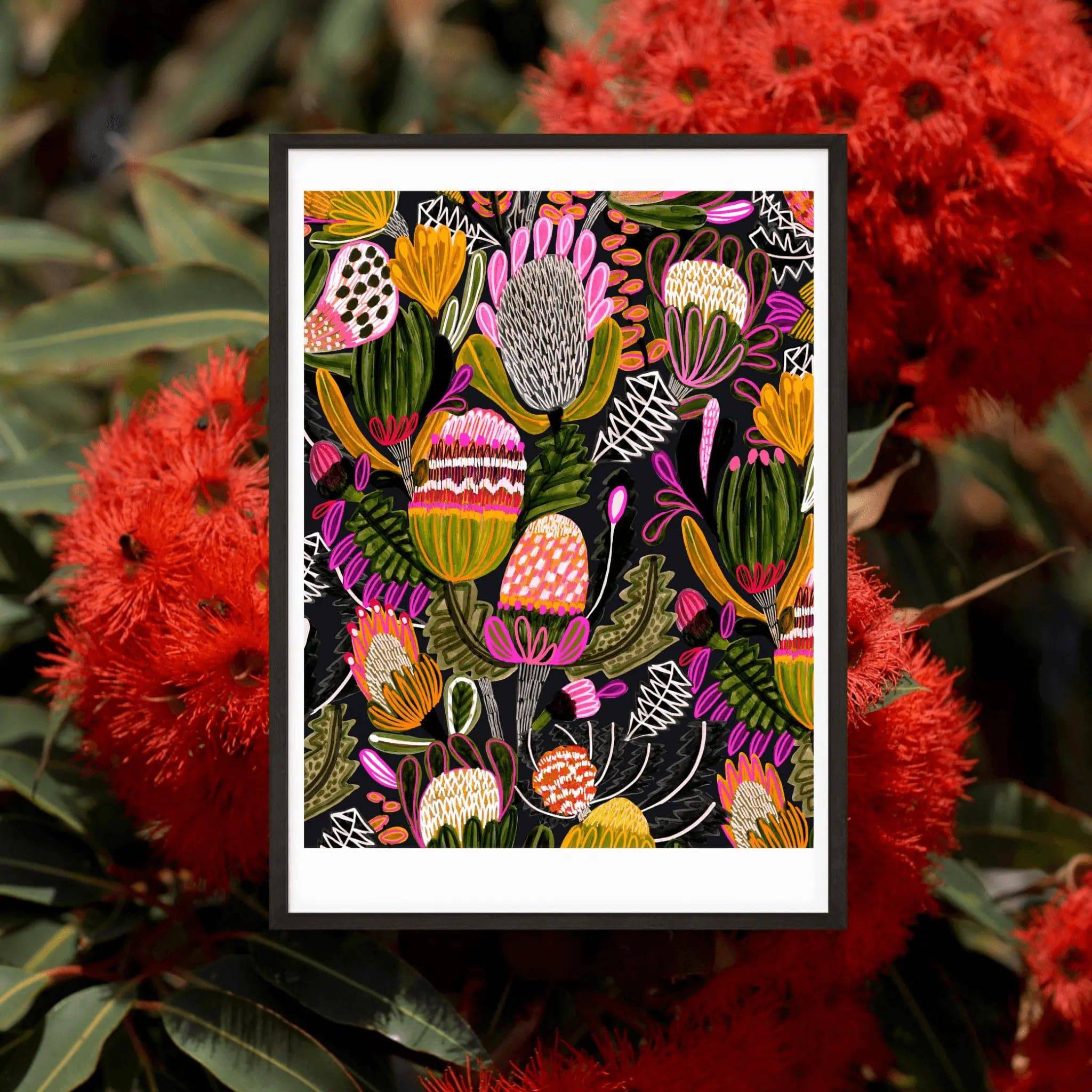 Bush Bankisa Modern Wall Art Print - Contemporary Home Decor for Living Room, Bedroom & Office - Perfect for Gifts & Interior Design