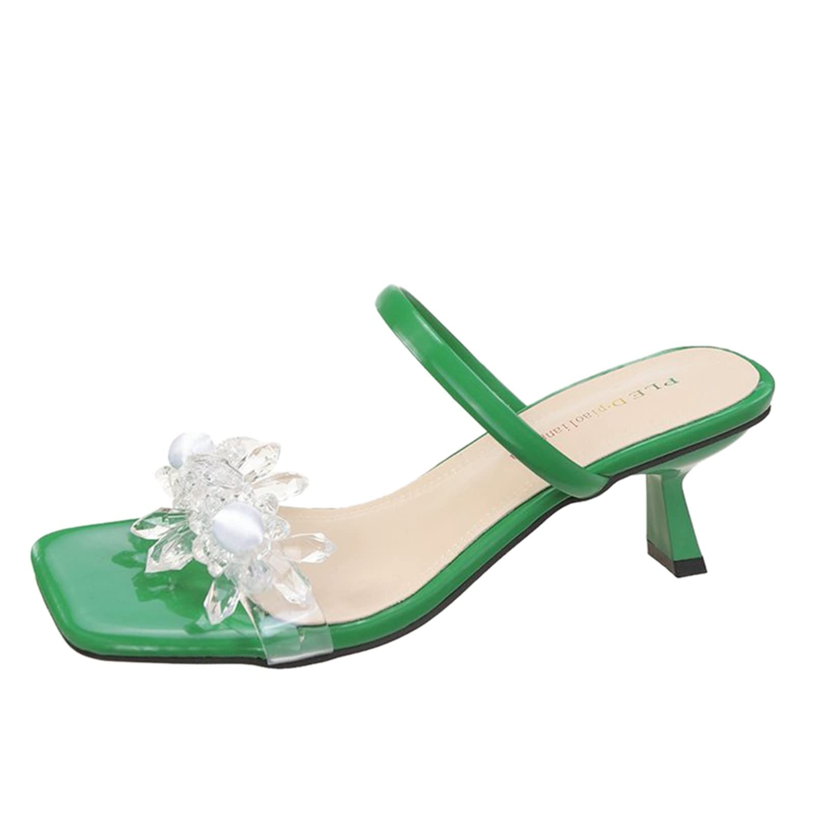 Women's Rhinestone High Heel Sandals - Breathable Lace Up Casual Shoes for Party, Wedding & Evening Wear