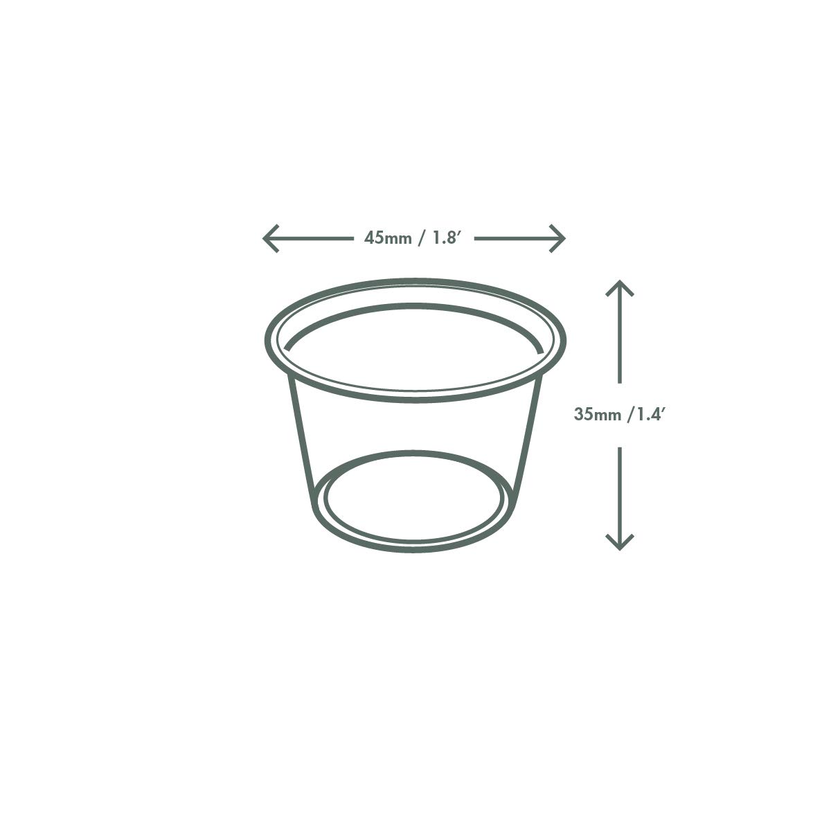 Eco-Friendly Compostable PLA Plastic 1oz Deli Containers - 5000 Count Case | Small Portion Condiment & Sauce Cups | Plant-Based Disposable Sample Cups with Optional Lids | Perfect for Restaurants, Catering & Takeout Food Packaging