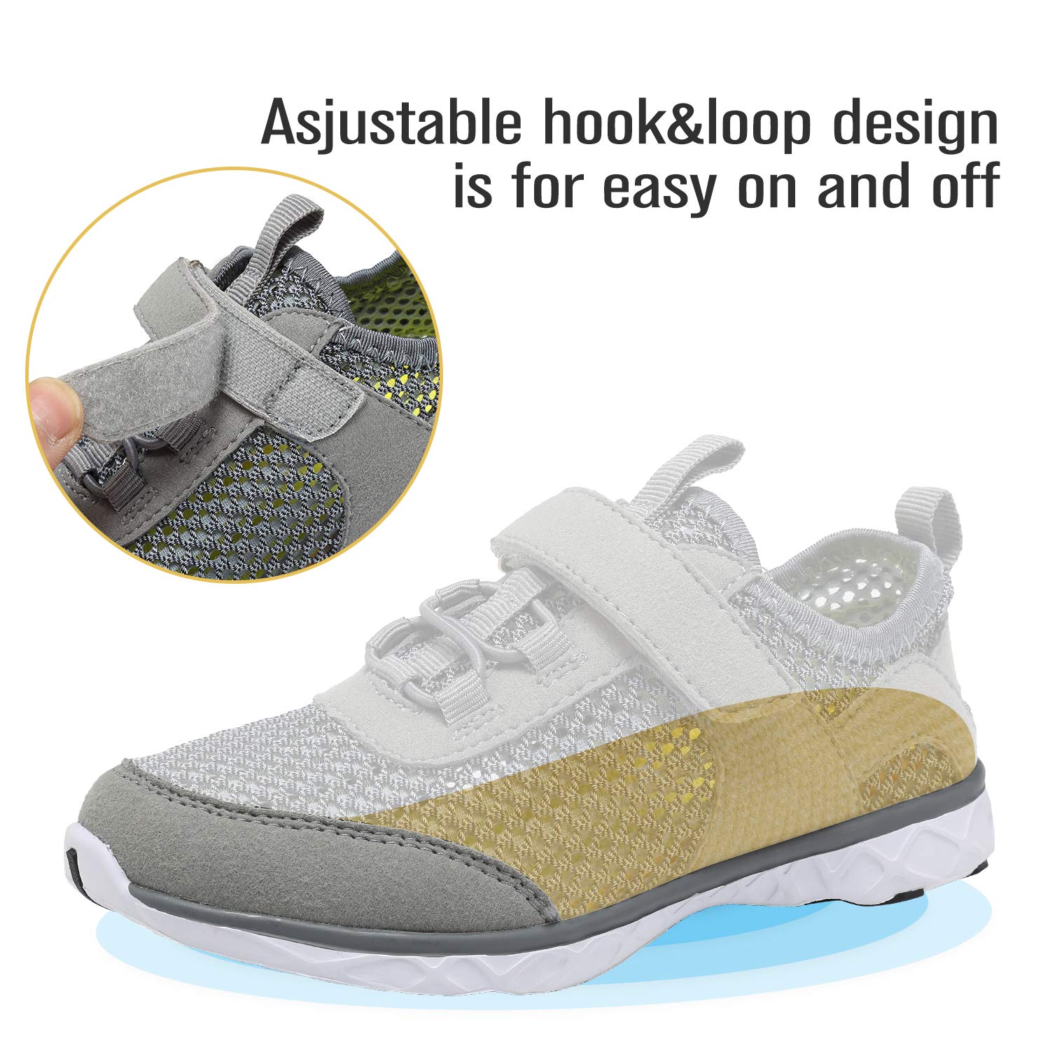 CIOR Kids Water Shoes - Lightweight Swim Sneakers for Toddler & Big Kid - Beach & Pool Use