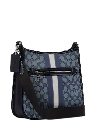 Coach Dempsey Signature Jacquard File Bag with Stripe & Patch - Stylish Work Tote for Office, Business Travel & Professional Women
