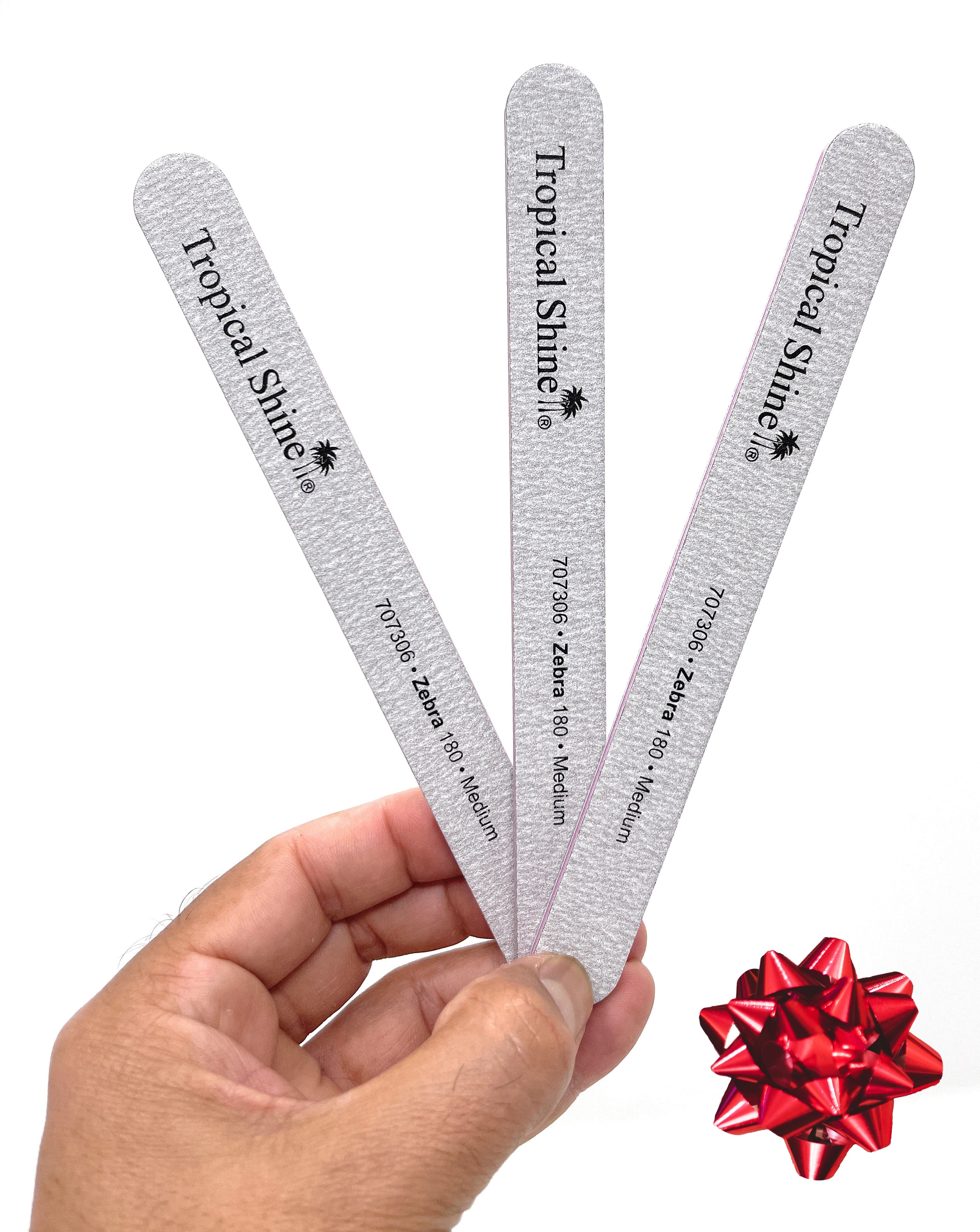 Premium Zebra Print Nail Files - 180 Grit Dual Sided Emery Boards with Cushion for Salon & Home Use - Medium Grit Professional Manicure Tools (3-Pack) - Perfect for Nail Care, Travel & DIY Beauty