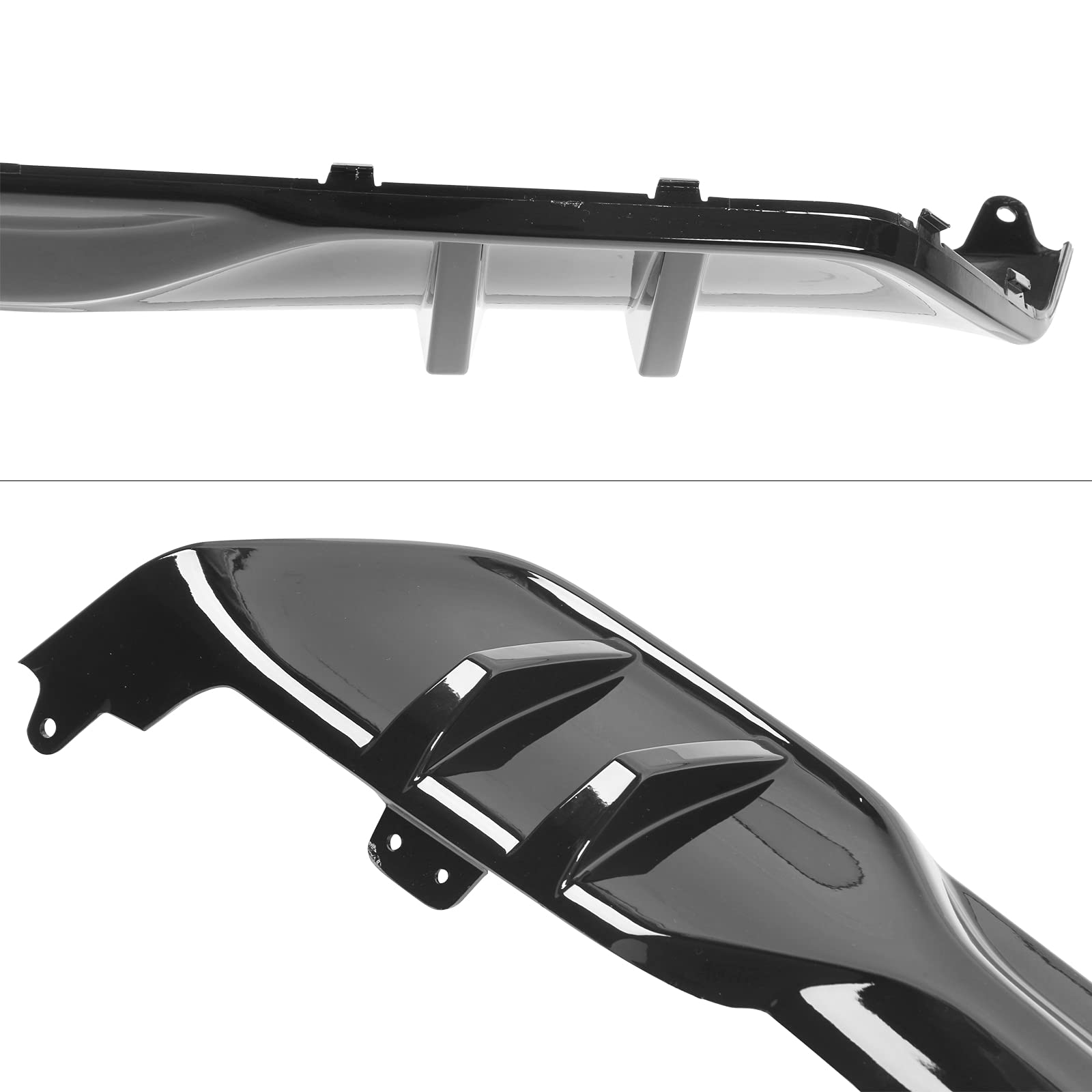 IKON MOTORSPORTS Rear Bumper Lip Diffuser for 2019-2025 BMW G05 X5 M Sport | PP MP Style Gloss Black Bumper Protector | Enhances Aerodynamics & Style for Street & Track Performance