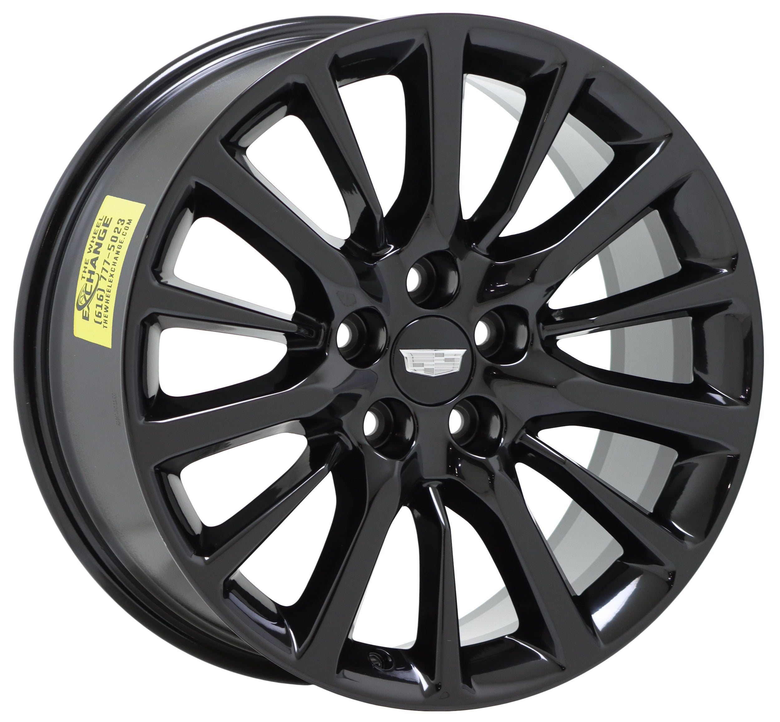 19 Cadillac CT6 Gloss Black OEM Factory Wheels Rims Set 4762 - Perfect Fit Replacement & Exchange - Upgrade Your Luxury Sedan for Daily Commute or Show Car Events