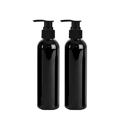 Refillable 200ml Clear Plastic Pump Bottles - Travel Size Leak-Proof Cosmetic Containers for Shampoo, Lotion, Oil & Toiletries (Set of 4) - Perfect for Travel, Gym, Home & Salon Use