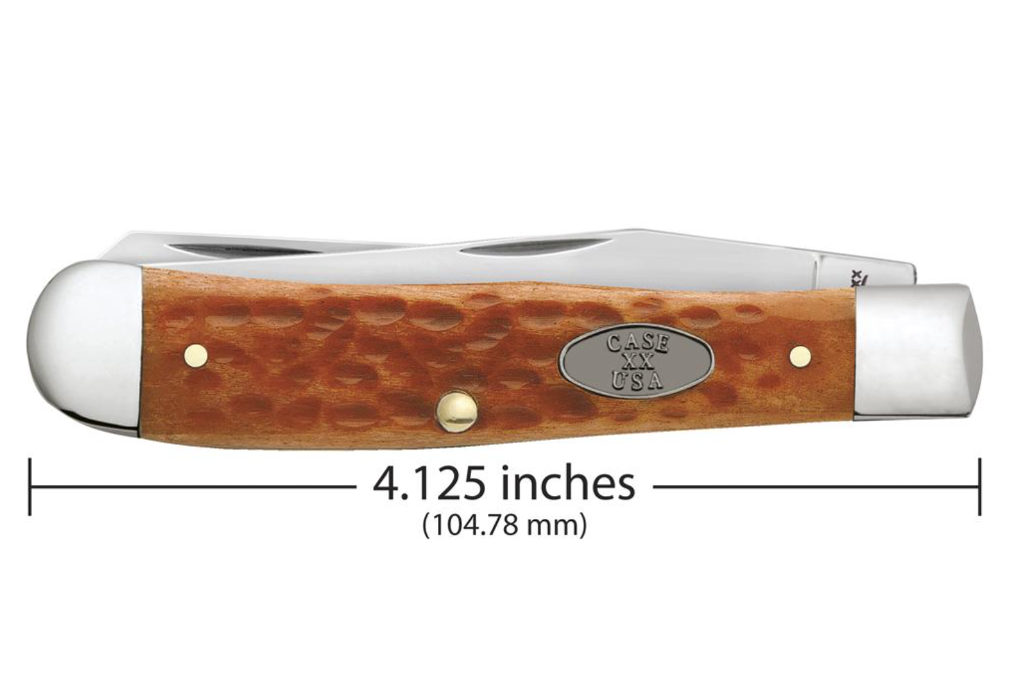 Premium CASE Pocket Worn® Whiskey Bone Standard Jig Chrome Vanadium Trapper Knife (Model CASE23000) - Perfect for Hunting, Camping & Outdoor Adventures
